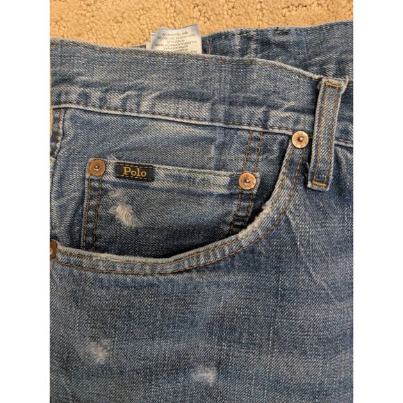 Polo Ralph Lauren Jeans Mens 46B/32 Blue The Varick Slim Straight 100% Cotton - Picture 3 of 14